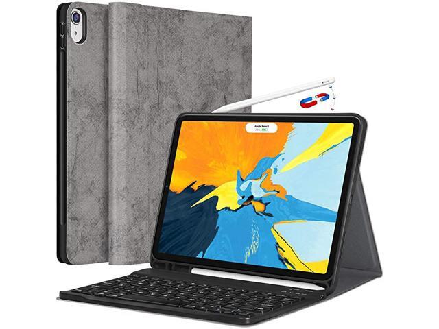 Pro 11 Case with Keyboard Detachable Wireless Keyboard Support Apple Pencil Charging PU Leather Folio Stand Cover with Pencil Holder for Pro 11