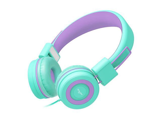 i37 Kids Headphones Children Girls Boys Teens Foldable Adjustable On Ear Headphones 35mm Jack Compatible Cellphones Computer MP34 Kindle School