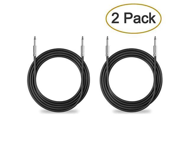 2Pack 25 ft 14 to 14 Speaker Cables True 12AWG Patch Cords 14 Male Inch DJPA Audio Speaker Cable 12 Gauge Wire
