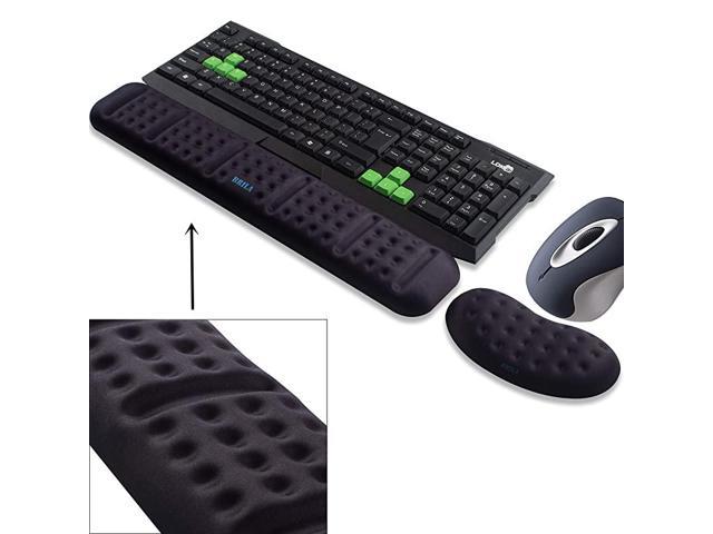 Upgraded Ergonomic Keyboard and Mouse Wrist Rest Support Cushion Pad Set Comfy Soft Memory Foam Gel Padding NonSlip PalmHandWrist Pain Relief Rest