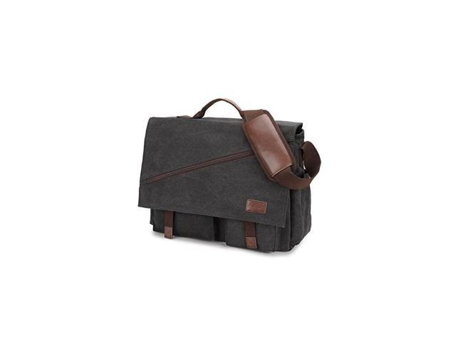 Messenger Bag for MenWater Resistant Canvas Satchel 156 17 Inch Laptop Briefcases Business Shoulder Bookbag by