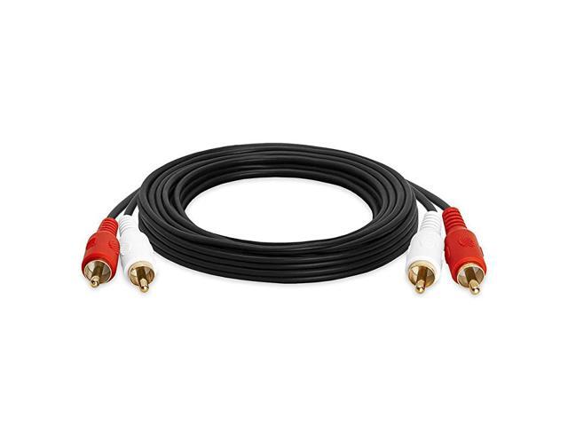 2 RCA Male to 2 RCA Male Stereo Audio Cable Double RCA Stereo CableCord Gold Plated for Home Theater HDTV AV Receivers Amplifiers Gaming Consoles