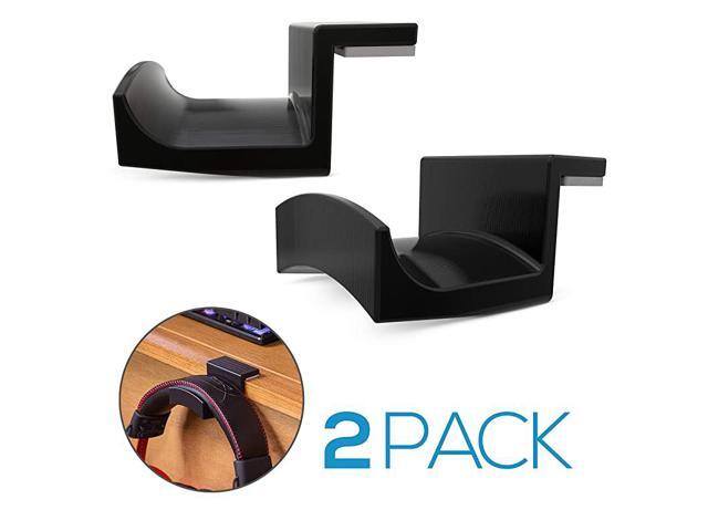 Roost 2 Pack Large Desktop Headphone Hanger Stand for Audio Gaming Headsets with Large Width Headbands Mounts on Desktop No Screws or Glue Holds