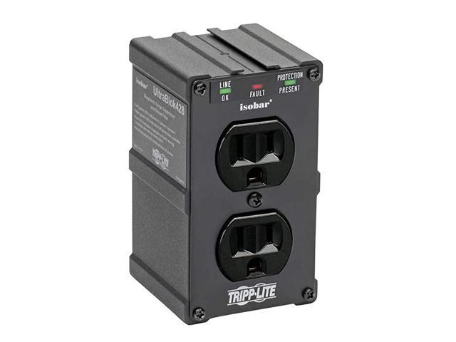 Isobar Surge Protector Power Strip Lifetime Limited Warranty Black