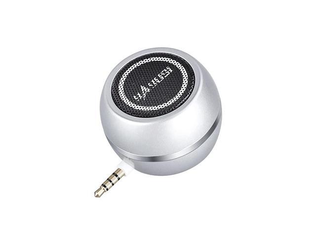 Mini Speaker 35mm Aux Input Jack 3W Portable Speaker for Cellphone Tablet Laptop Silver