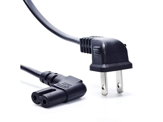 TV Power Cord 6Feet 18AWG 90 Degree Angled 2Prong to LShaped C7 Power Cord for Samsung Philips Toshiba LG Sony Sharp Panasonic Vizio LED Flat TV