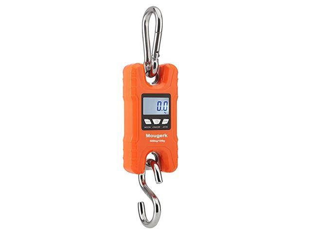 500 kg 1100 lb Portable Heavy Duty Digital Crane Scale 2 AAA BatteriesNot Included Orange