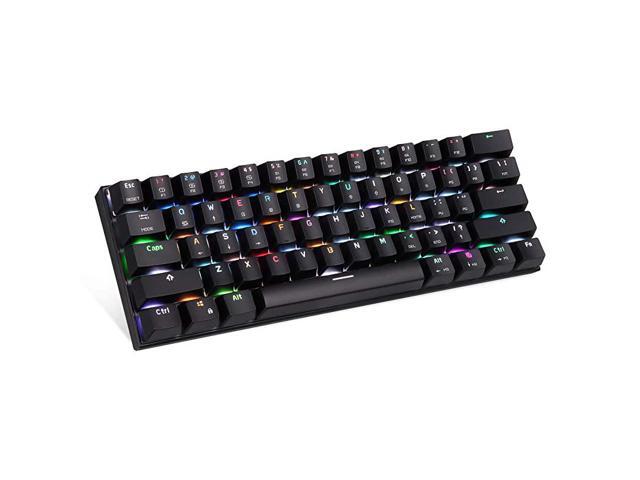 WiredWireless 30 Mechanical Keyboard 60 Compact 61 Keys RGB Backlit TypeC GamingOffice Keyboard for PCMacLinuxiPadiPhoneSmartphoneLaptop Blue Switch