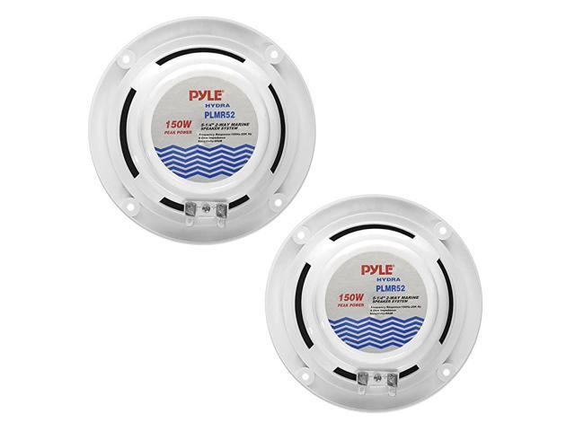 Inch Dual Marine Speakers 2 Way Waterproof and Weather Resistant Outdoor Audio Stereo Sound System with 150 Watt Power Poly Carbon Cone Cloth