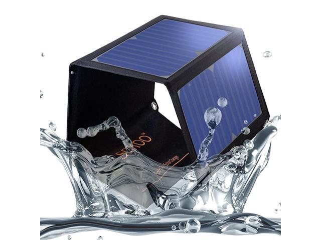 Solar Panel 22W 2Port USB Portable Foldable Solar Charger with 4 HighEfficiency Solar Panels Reinforced and Waterproof for Cell Phone iPhone
