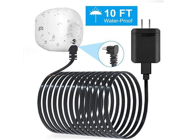 10 Feet Right Angled Micro USB Power Cable with QC 30 Charger BrickPower Supply Adapter and Charging CordOutdoor Quick Charger Compatible for Arlo