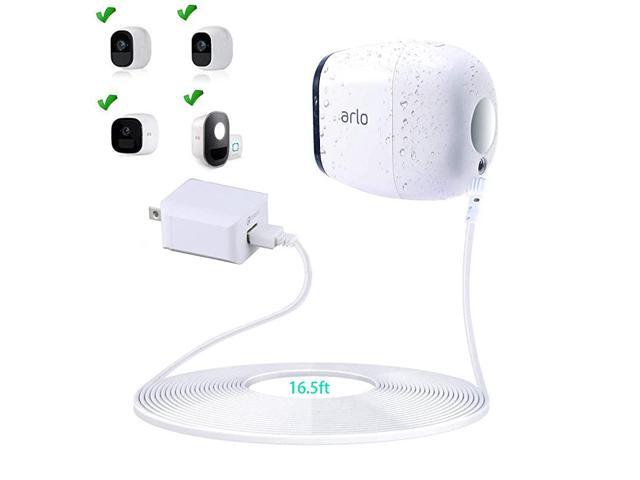 Weatherproof Outdoor 165 Feet 5 m Power Cable with Quick Charge 30 Power Adapter Compatible with Arlo Pro and Arlo Pro 2 to Continuously Operate