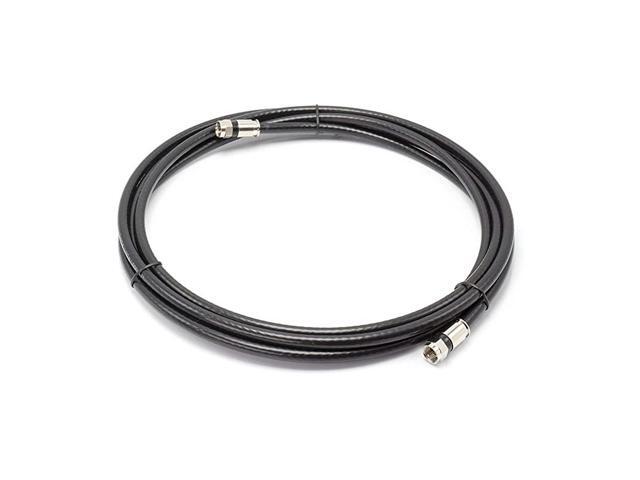 Feet Black RG6 Coaxial Cable Coax Cable with Connectors F81 RF Digital Coax AV Cable TV Antenna and Satellite CL2 Rated Foot