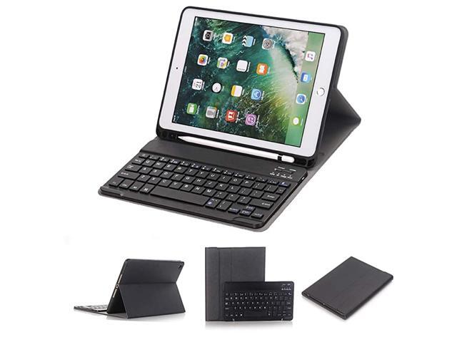97 inch 20182017 Keyboard Case Slim Folio Cover Removable Detachable Wireless Bluetooth Keyboard with Apple Pencil Holder for AirAir 2 6th 5th Gen