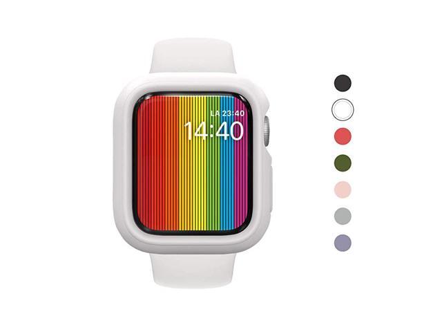 Bumper Case Compatible with Apple Watch Series 32 1 38mm Slim Protective Cover Lightweight and Shock Absorbent White