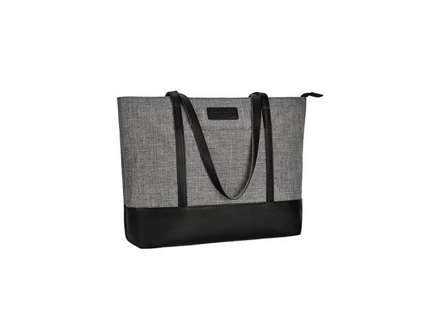 inch Laptop Bag for WomenMulti Pockets Large Work BagLightweight Water Resistant Nylon Laptop Tote Bag Messenger BagInch Grey