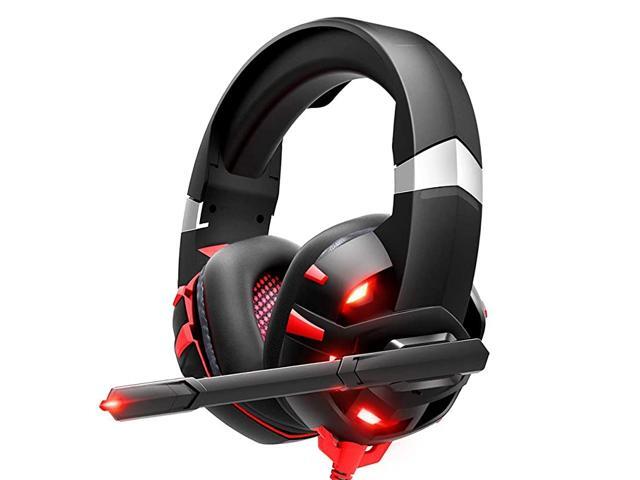 Gaming Headset Xbox One Headset with 71 Surround Sound PS4 Headset with Noise Canceling Mic LED Light Compatible with PC PS4 PS5 Switch Xbox One