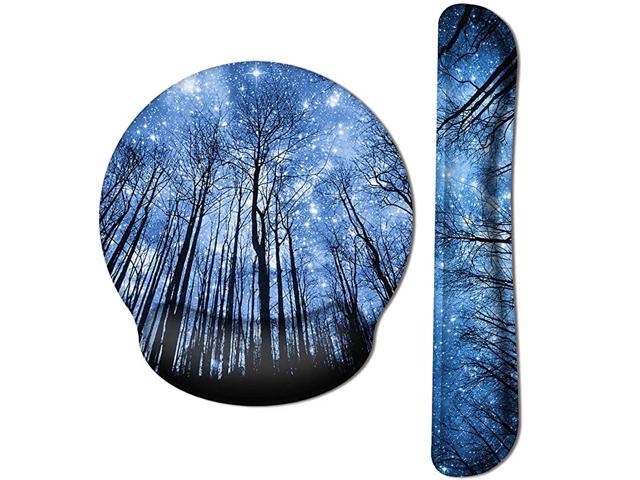 Ergonomic Mouse Pad Wrist Support and Keyboard Wrist Rest Set with NonSlip Backing Memory FormFilled EasyTyping and Pain Relief for Gaming Office