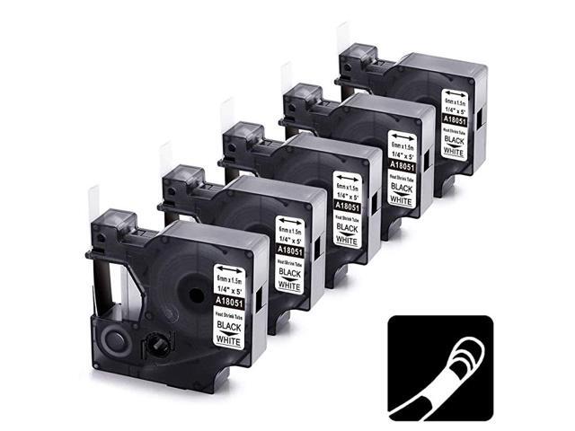 Compatible Label Tape Replacement for DYMO Industrial Heat Shrink Labels 14 Tube DYMO 18051 Compatible with DYMO Rhino 5200 4200 Label Makers and