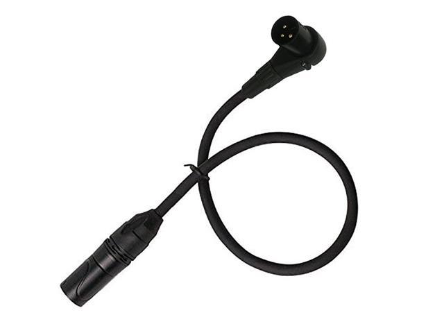 15 Feet Right Angle XLR Male to Female 3 Pin Mic Cord for Powered Speakers Audio Interface Professional Pro Audio Performance Camcorders DSLR Video