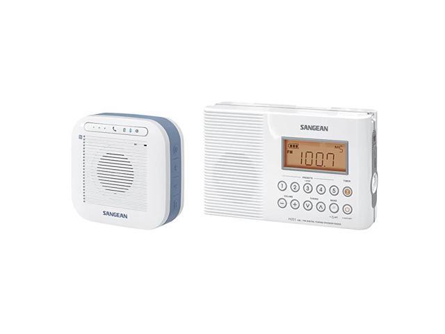 H201P Portable Waterproof Bluetooth Speaker and WaterproofShower Radio White