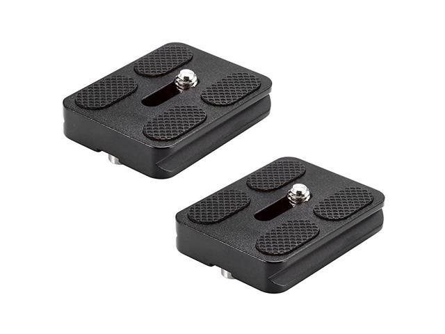 2 Pieces Metal PU50 50 Millimeter Universal Quick Shoe Plate with 14 inch ScrewFits ArcaSwiss Standard for Camera Tripod Ball HeadBlack