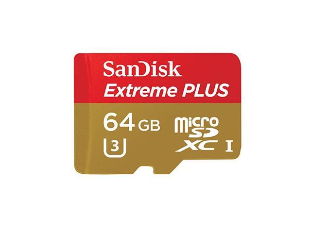 Extreme PLUS 64GB microSDXC UHSIU3 Card with Adapter SDSQXSG064GGN6MA
