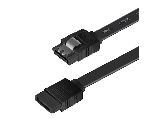 SATA Cable III SATA Cable III 6Gbps Straight HDD SDD Data Cable with Locking Latch 18 Inch Compatible for SATA HDD SSD CD Driver CD Writer Black