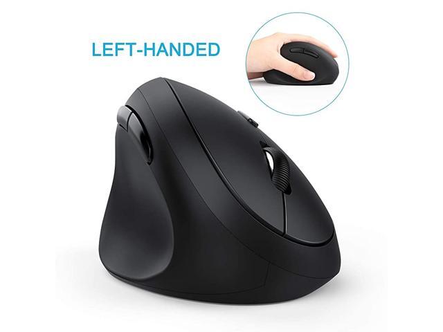 LeftHanded Mouse Wireless 24GHz Left Hand Ergonomic Vertical Mouse with USB Receiver Sensitive and Quiet Click MV09E