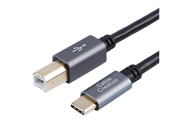 USB C to USB B 15ft USB Type C to USB 20 Type B Printer Scanner Long Cable Compatible for MacBook Pro HP Canon Brother Printers etc 45MBlack PVC