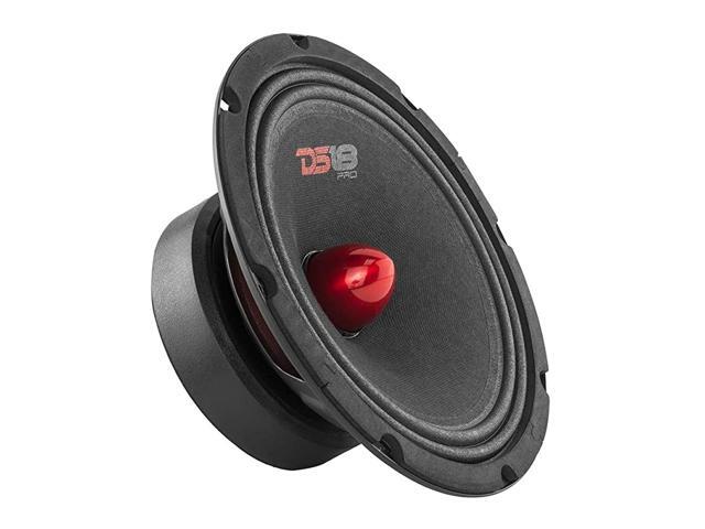 PRO-GM8B Loudspeaker - 8' Midrange Red Aluminum Bullet 580W Max 190W RMS 8 Ohms - Premium Quality Audio Door Speakers for Car or Truck Stereo