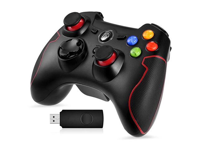 24G Wireless Controller for PS3 PC Gamepads with Vibration Fire Button Range up to 10m Support PCLaptop Android and TV Box Red