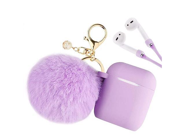 Case for Airpods Airpod Case Cover for Apple Airpods 21 Charging Case Cute Air Pods Silicone Protective Accessories CasesKeychainPompomStrap Best