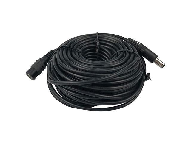CCTV 15m 21x55mm Dc 12v Power Extension Cable for CCTV Security Cameras IP Camera Dvr Standalone15meters Black