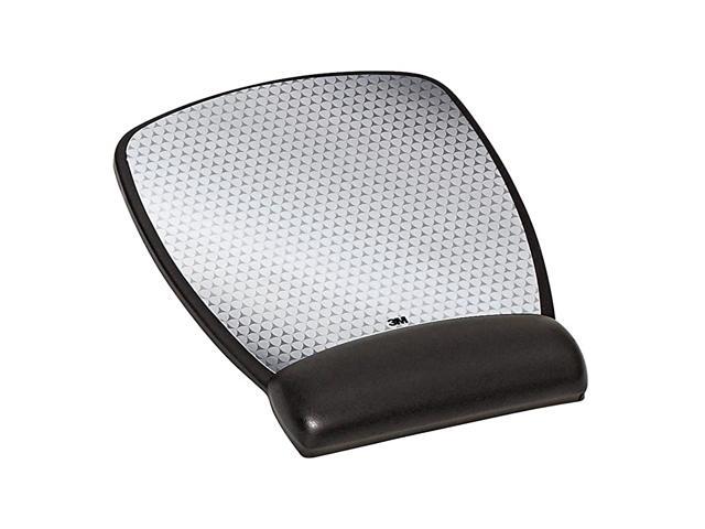 Precise Mouse Pad with Gel Wrist Rest Soothing Gel Comfort with Durable Easy to Clean Leatherette Cover Optical Mouse Performance and Battery