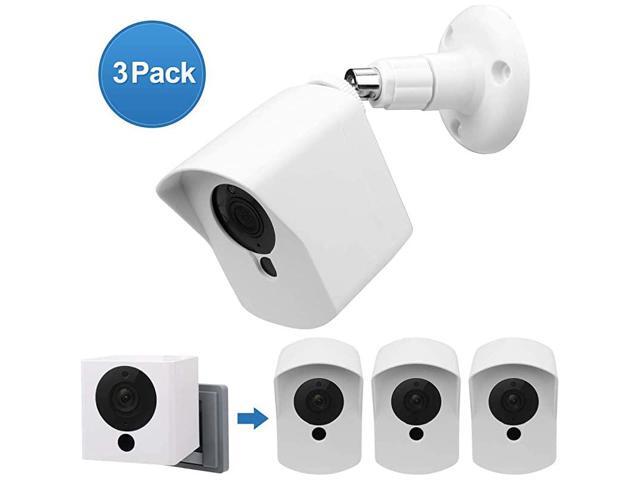 Cam Wall Mount BracketFull Protective Weather Proof 360 Degree Adjustable Outdoor Indoor Mount and Cover Case for Cam 1080p HD Camera White 3 Pack