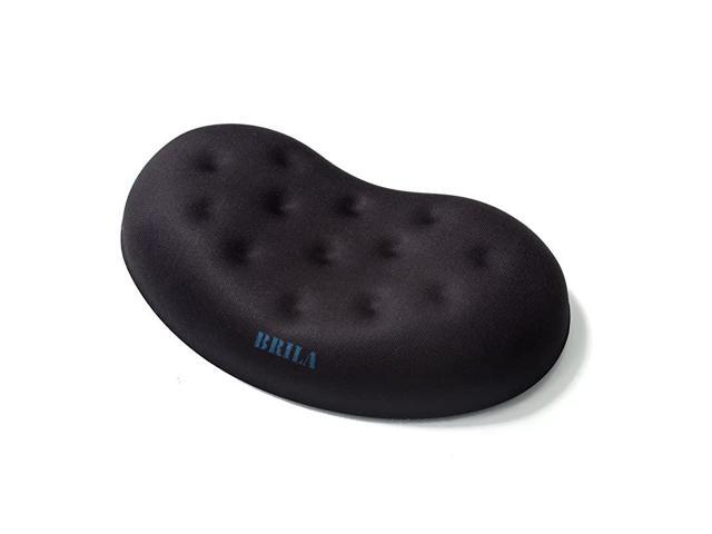 Ergonomic Memory Foam Mouse Wrist Rest Support Pad Cushion for Computer Laptop Office Work PC Gaming Massage Holes Design Wrist Pain Relief Black