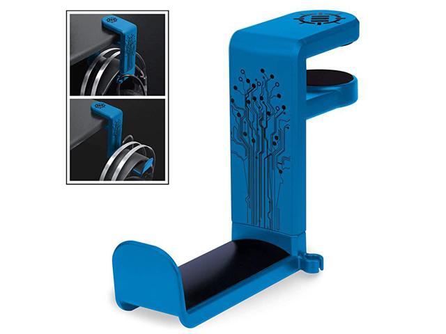 PC Gaming Headphone Holder Desk Headphone Hanger Esports Headset Holder with Adjustable 360 Rotation Under Desk Headphone Hook Clamp Universal Fit