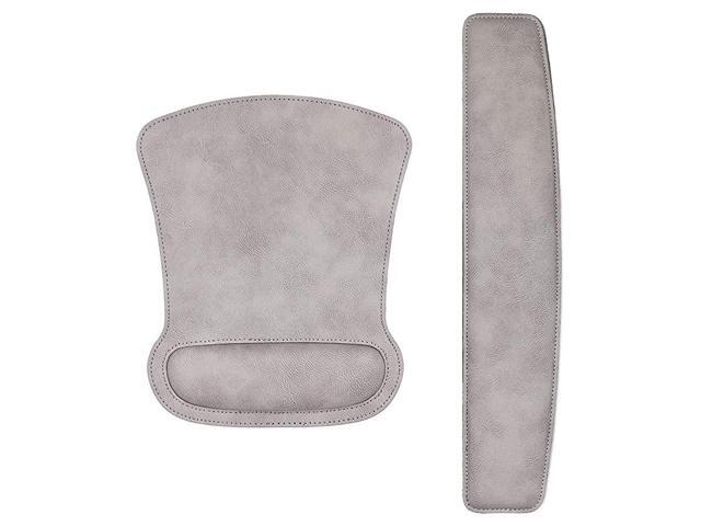 Ergonomic PU Leather Keyboard Wrist Rest Pad and Mouse Wrist Rest Support Mouse Pad SetDurable Comfortable Lightweight for Easy Typing Pain