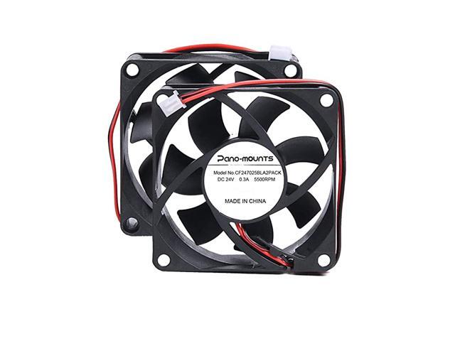 70mm 24V PC Cooling Fan CF7025 High Speed 70mm 25mm 2Pin Computer CPU Case Blower Fan Low Noise 5500RPM 2Pack