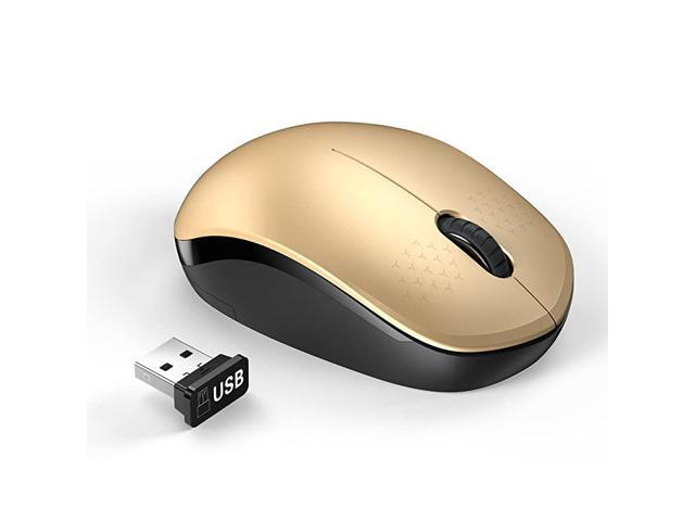 Wireless Mouse with Nano USB Receiver Noiseless 24G Wireless Mouse Portable Optical Mice Compatible for MacBook Notebook PC Laptop Computer Black