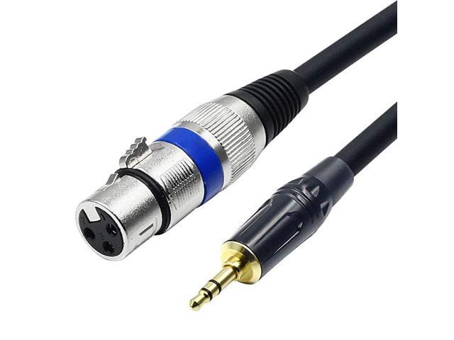 XLR to 35mm 18 inch Stereo Microphone Cable for Camcorders DSLR Cameras Computer Recording Device and More 10ft