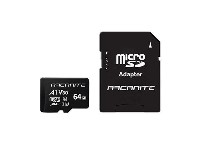 64GB MicroSDXC Memory Card with Adapter UHSI U3 A1 V30 4K C10 Micro SD AKV30A164