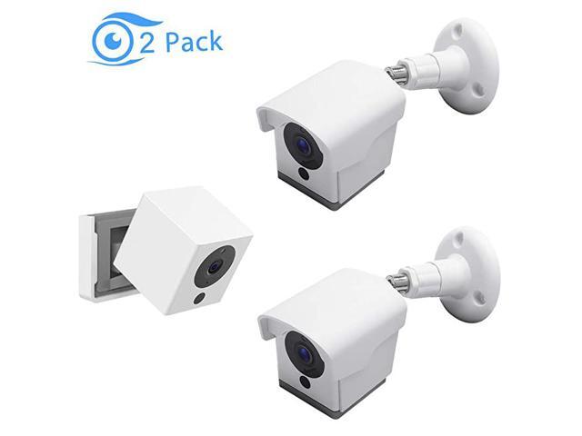 Cam Outdoor Mount Weatherproof Wall Mount for Cam 1080p HD Camera 360 Degree Protective Adjustable Housing Mounting BracketWhite 2 Pack