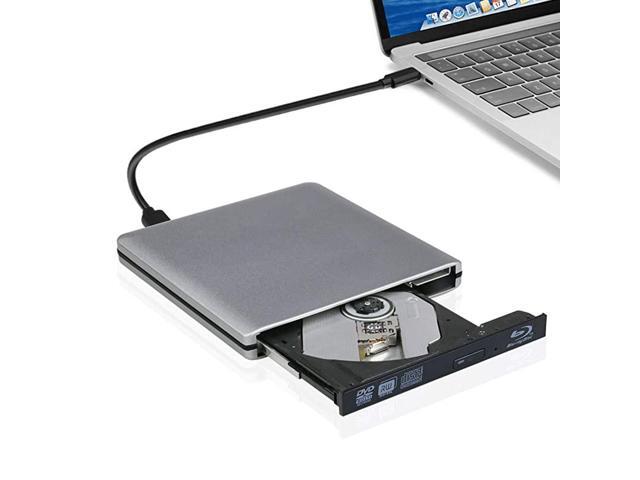 External USB 30 6X Bluray Player Bluray Combo Drive DVD cd Burner Drive Compatible for New iMac MacBook pro OS and Windows 7 8 10 PC Grey
