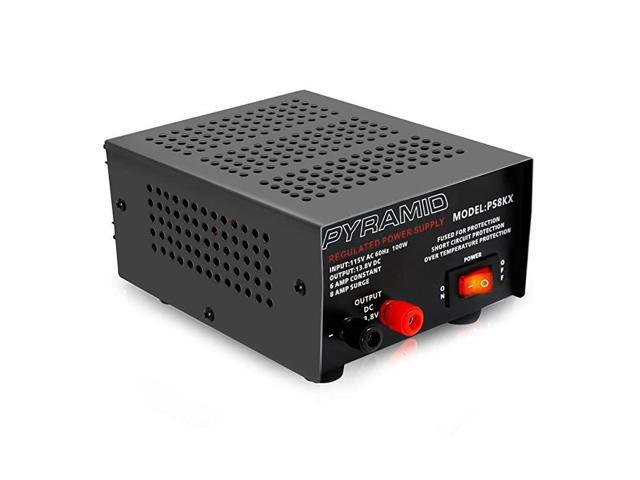 Universal Compact Bench Power Supply 6 Amp Linear Regulated Home Lab Benchtop ACtoDC 12V Converter w 138 Volt DC 115V AC 100 Watt Power Input Screw