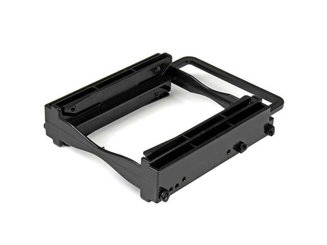 com Dual 25 SSDHDD Mounting Bracket for 35 Drive Bay ToolLess Installation 2Drive Adapter Bracket for Desktop Computer BRACKET225PT Black