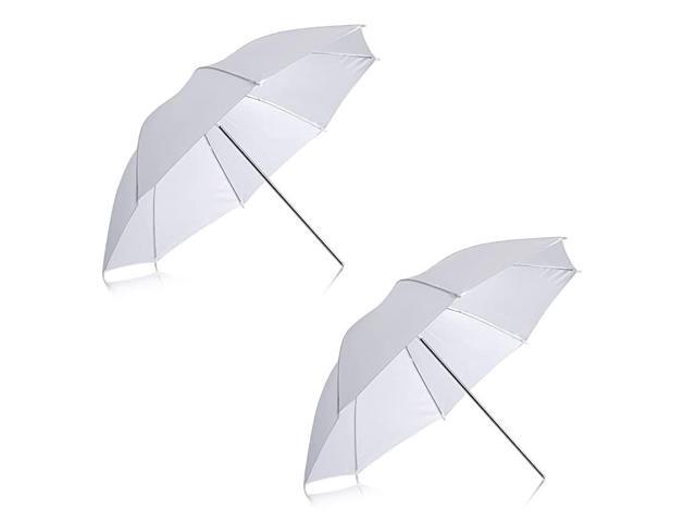 2 Pack 3384cm White Translucent Soft Umbrella for Photo and Video Studio Shooting