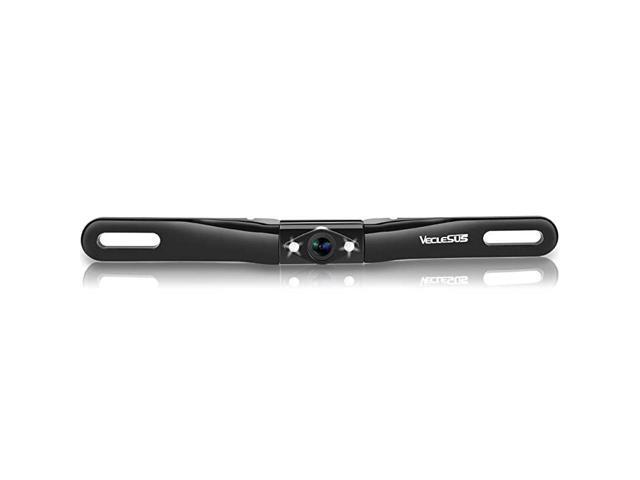 VC1 Car License Plate Backup Camera Rear View Camera Car Reversing Camera Wide Viewing Angle Night Vision RCA Adapter Wired Rear View Camera for