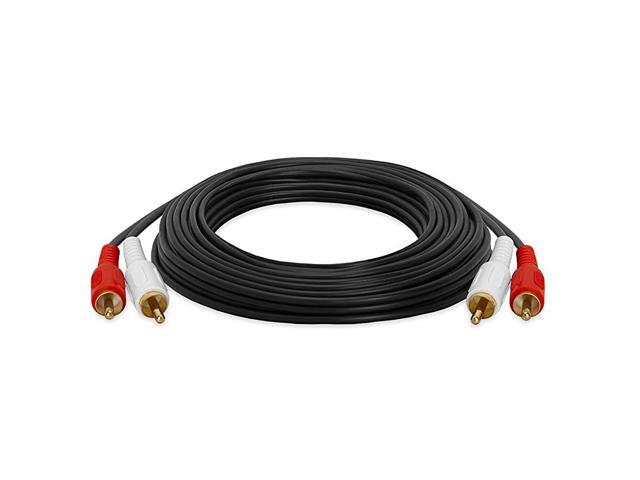 2 RCA Male to 2 RCA Male Stereo Audio Cable Double RCA Stereo CableCord Gold Plated for Home Theater HDTV AV Receivers Amplifiers Gaming Consoles